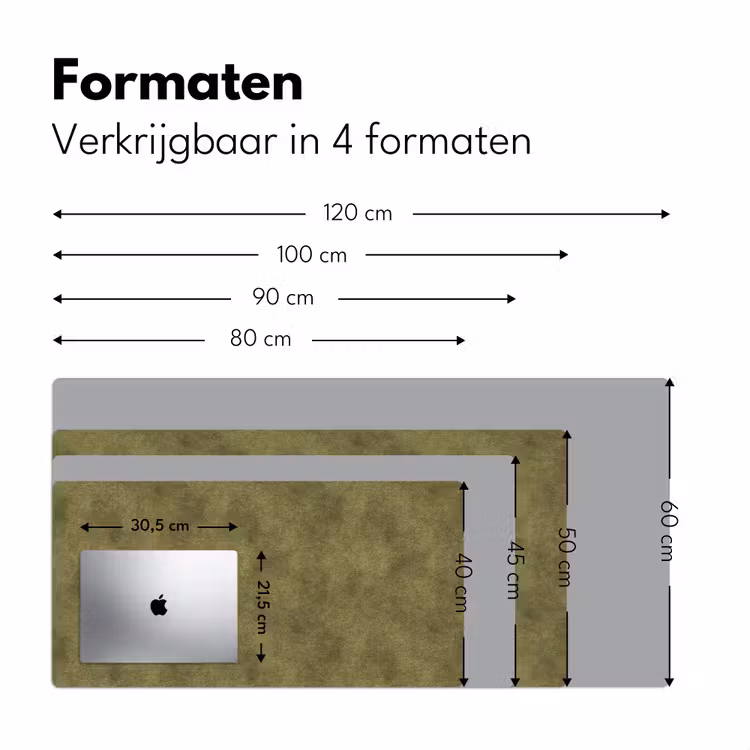 Textuur - Abstract - Groen Muismat XXL klein 681 -sfeer5