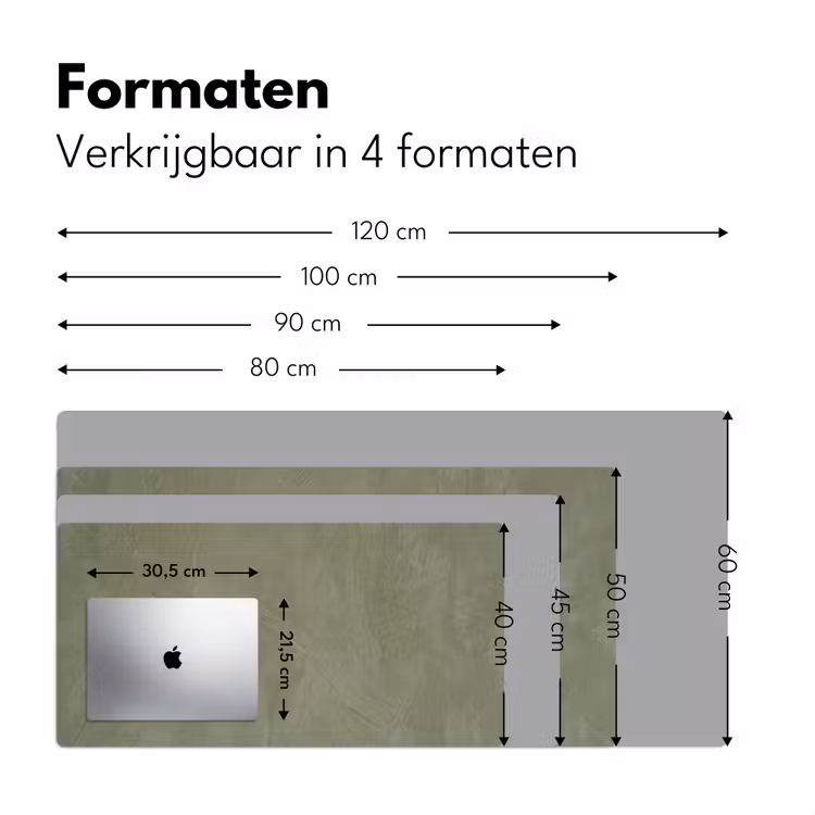 Textuur - Betonlook - Achtergrond - Modern - Groen Muismat XXL klein -sfeer5