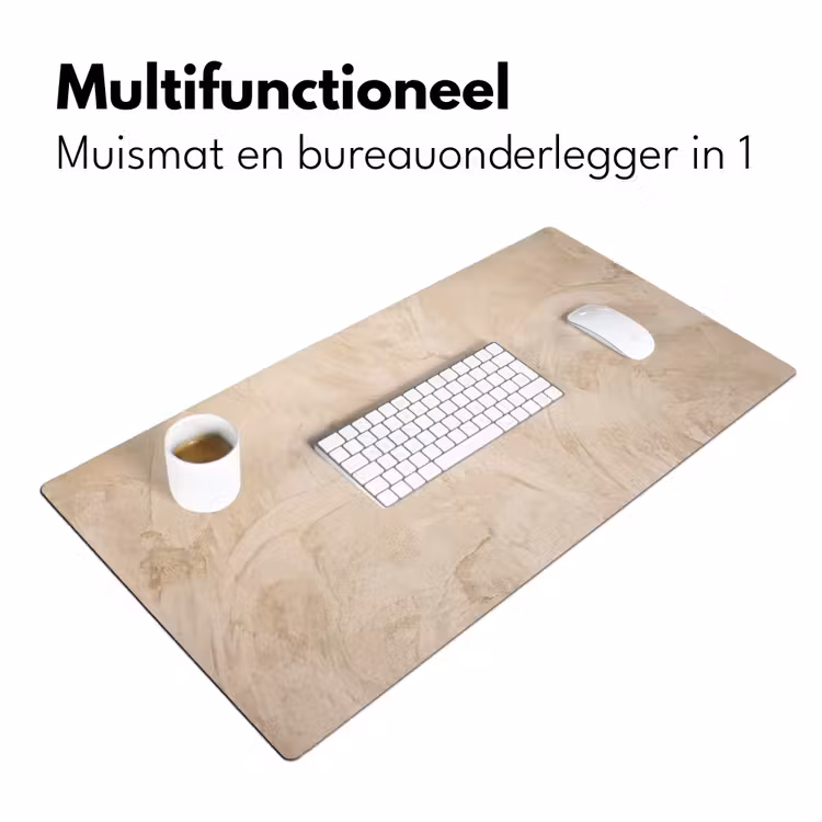 Textuur - Patroon - Abstract - Modern - Beige Muismat XXL klein -sfeer4