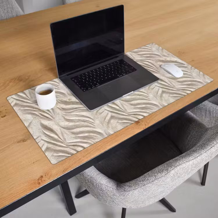 Textuur - Reliëf - Beige Muismat XXL klein 681 -sfeer1