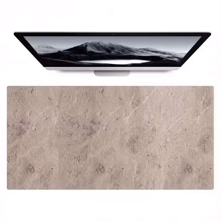Textuur - Steen - Patroon - Rustiek - Beige Muismat XXL klein -zzz3d