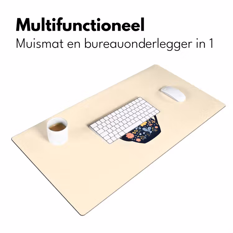Theepot - Kleurrijk - Bloemen Muismat XXL klein -sfeer4