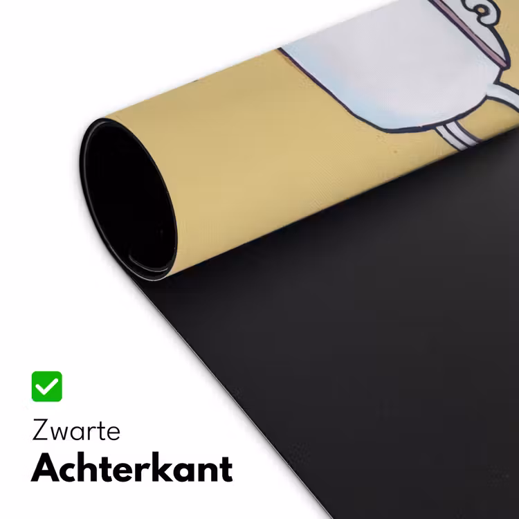 Theepot - Kopje - Beige - Illustratie Muismat XXL klein -sfeer2