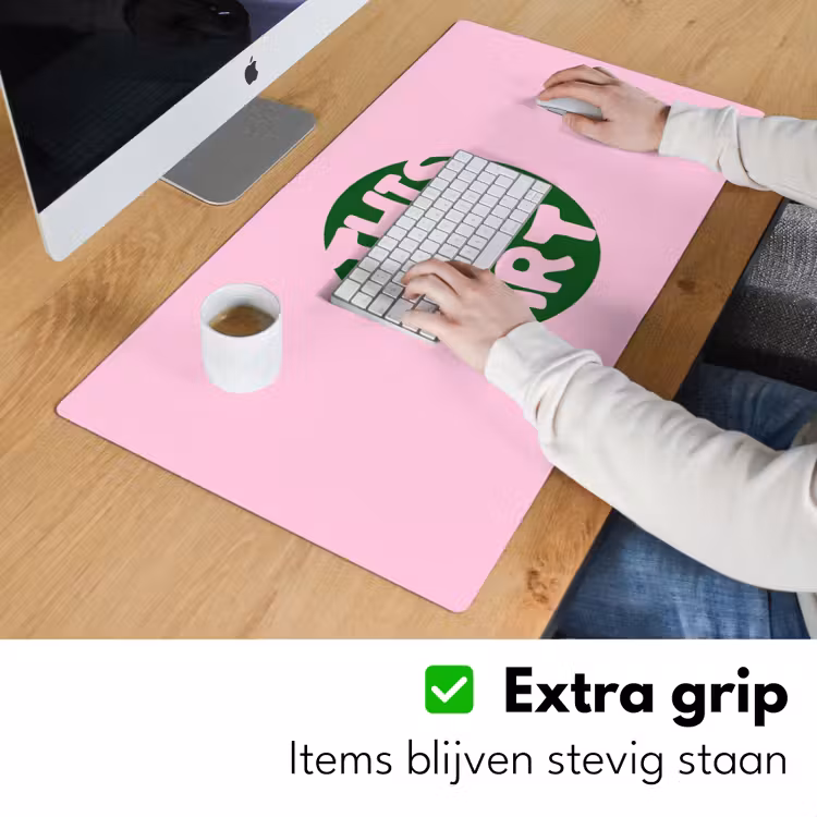 This is art - Tekst - Cirkel - Groen Muismat XXL klein -sfeer3