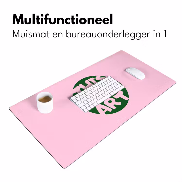This is art - Tekst - Cirkel - Groen Muismat XXL klein -sfeer4