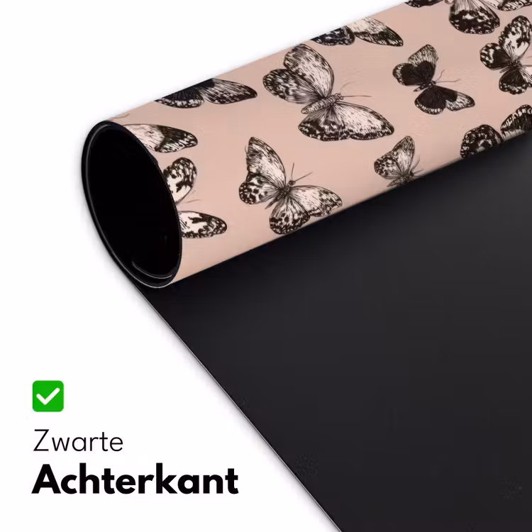 Tijdloos - Vlinders - Perzik Muismat XXL klein 681 -sfeer2