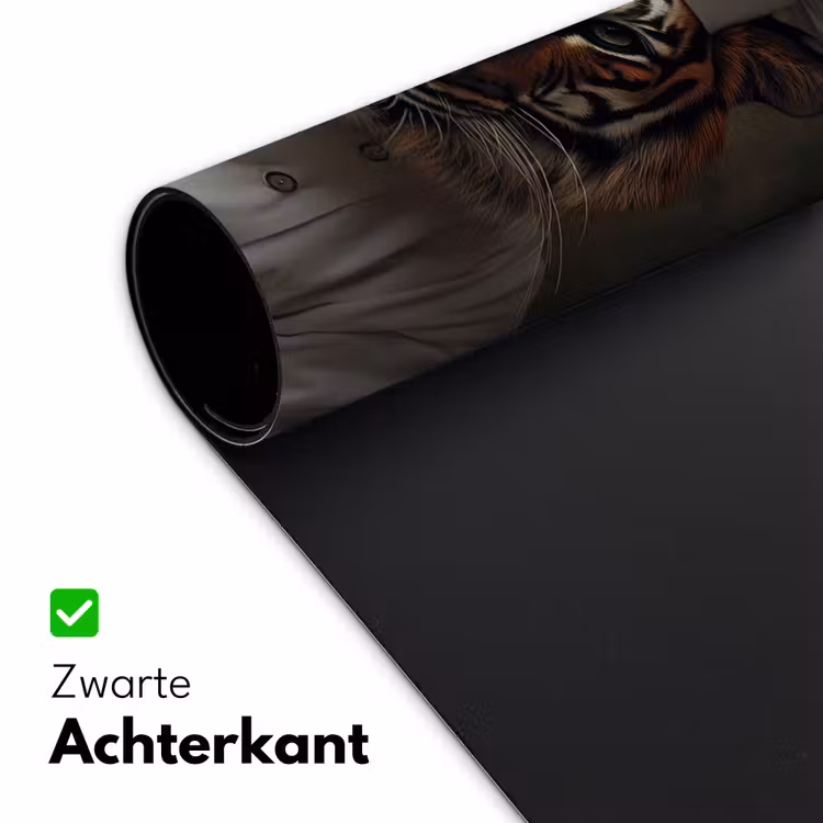 Tijger - Kokskleding - Bruin Muismat XXL klein -sfeer2