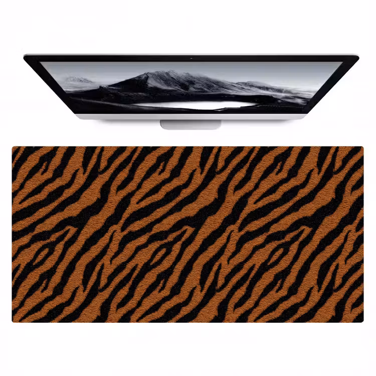 Tijger - Vacht - Zwart Muismat XXL klein 681 -zzz3d