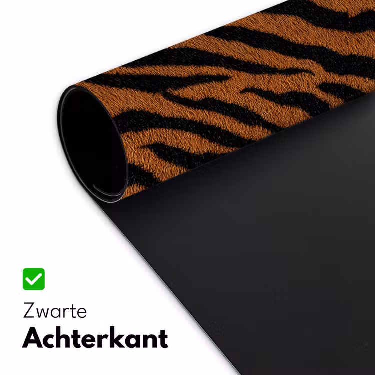 Tijger - Vacht - Zwart Muismat XXL klein 681 -sfeer2