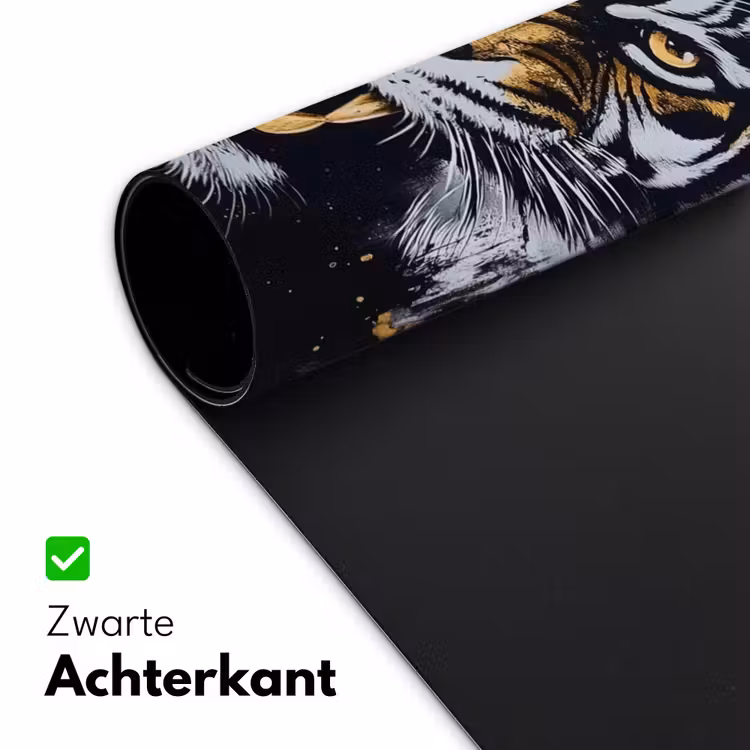 Tijger - Verfspatten - Goud Muismat XXL klein -sfeer2