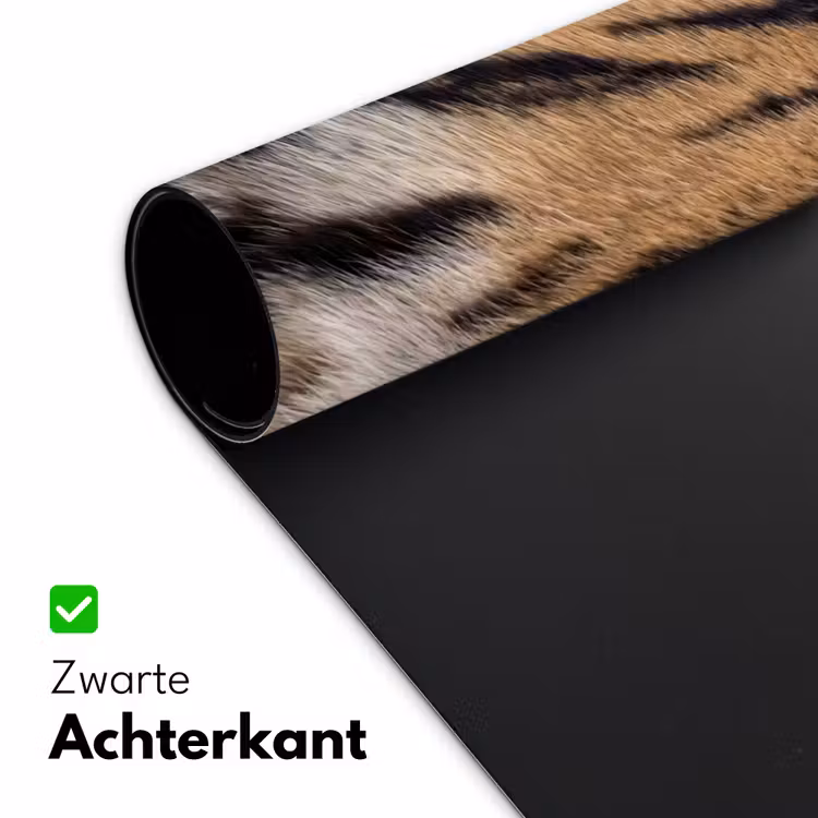 Tijgervacht - Klassiek - Zwart Muismat XXL klein -sfeer2
