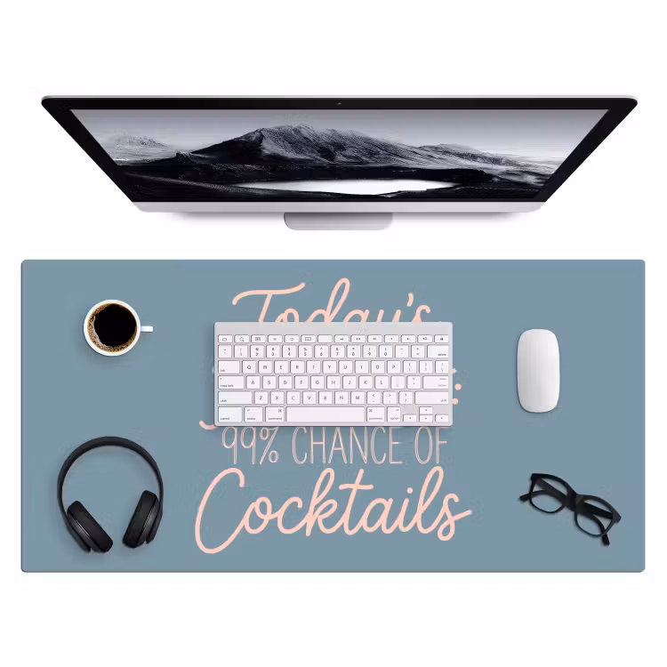 Today's Forecast - Cocktails - Blauw Muismat XXL klein -3d