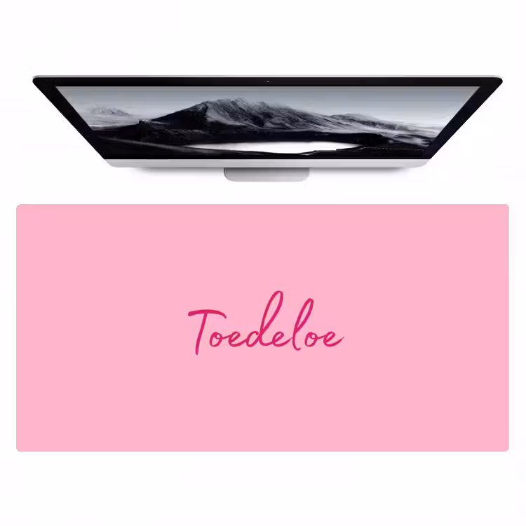 Toedeloe - Roze - Minimalistisch Muismat XXL klein -zzz3d