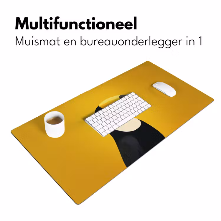 Toekan - Minimalistisch - Snavel - Oranje Muismat XXL klein -sfeer4