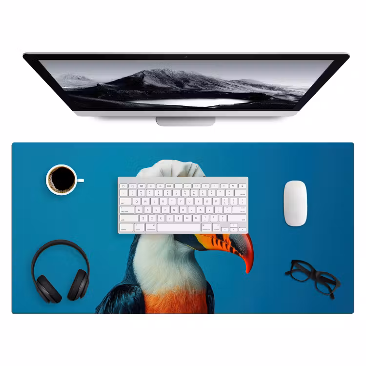 Toekan - Papegaai - Vogel - Koksmuts Muismat XXL klein -3d