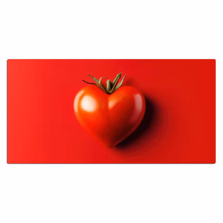 Tomaat - Rood - Hart Muismat XXL klein -3d_leeg
