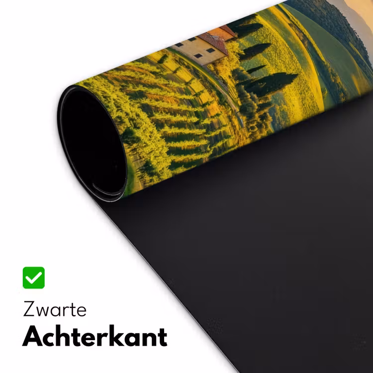 Toscane - Landschap - Wijngaarden Muismat XXL klein -sfeer2