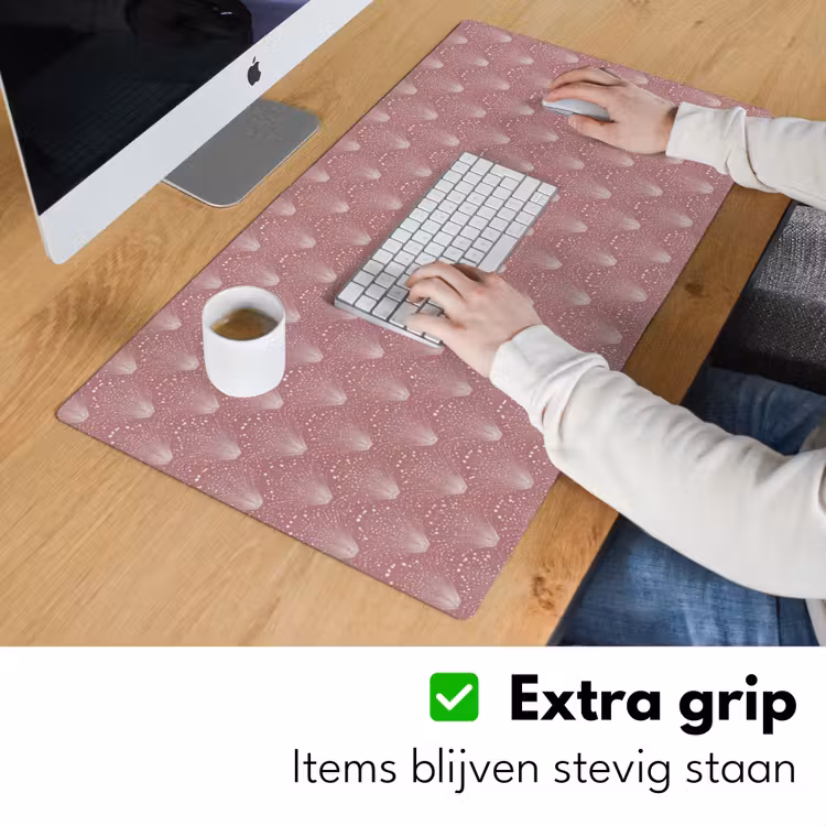 Trendy - Patroon - Roze Muismat XXL klein 681 -sfeer3