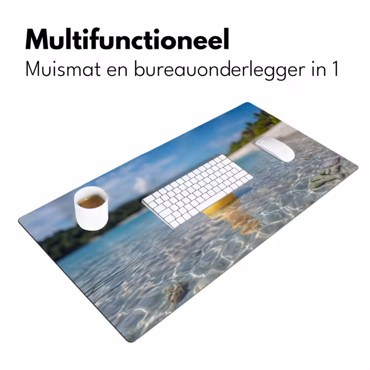 Tropisch - Badeend - geel Muismat XXL klein -sfeer4