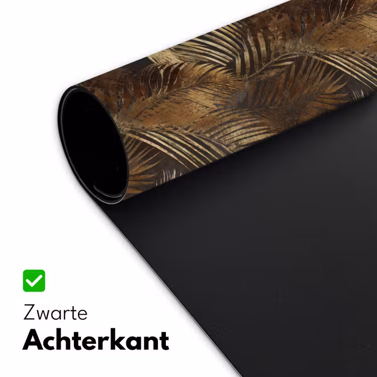 Tropisch - Bladeren - Goud Muismat XXL klein 681 -sfeer2