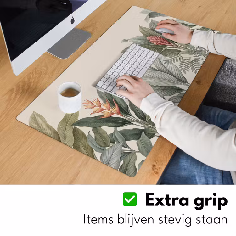 Tropisch - Planten - Modern - Groen Muismat XXL klein -sfeer3