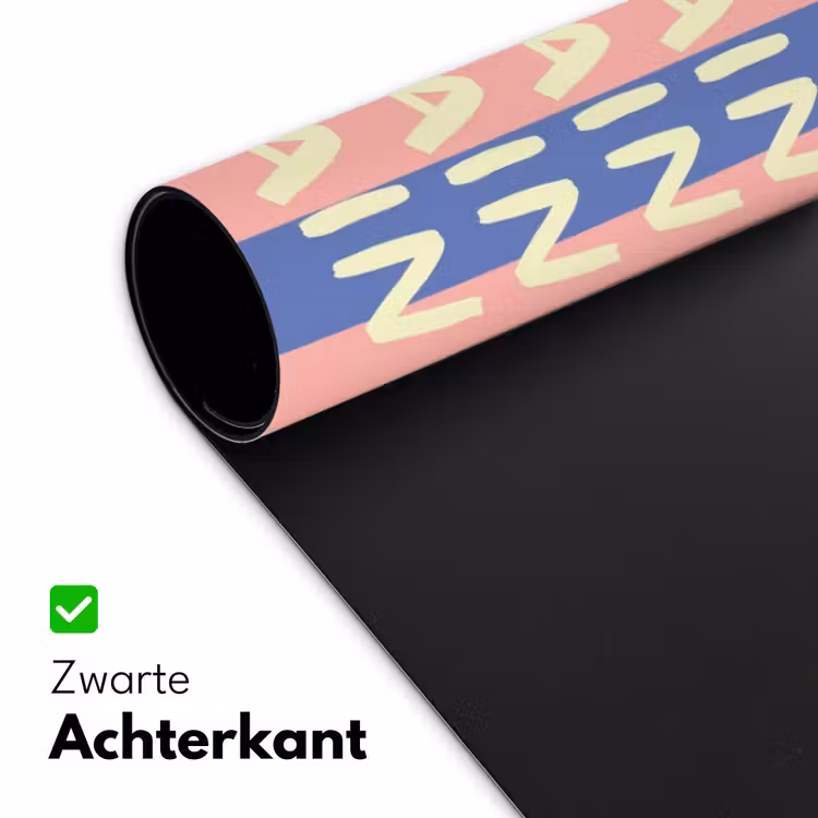 Try again - Strepen - Roze - Verticaal - Blauw Muismat XXL klein -sfeer2