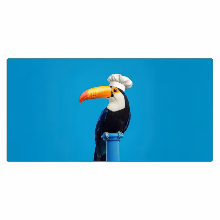 Tucan - Sokkel - Vogel - Koksmuts Muismat XXL klein -3d_leeg