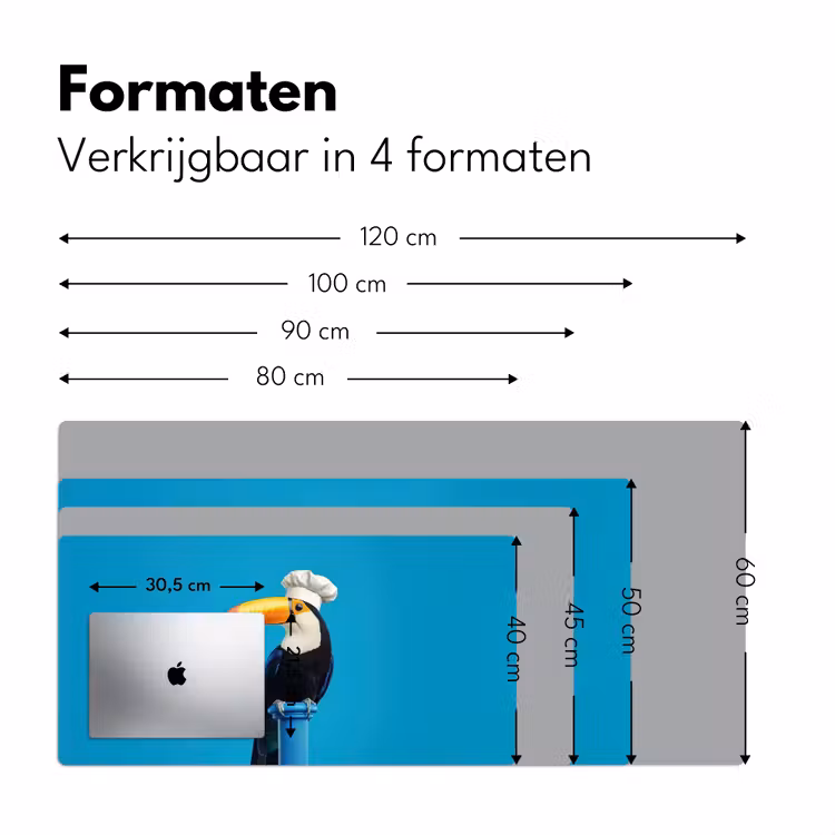 Tucan - Sokkel - Vogel - Koksmuts Muismat XXL klein -sfeer5