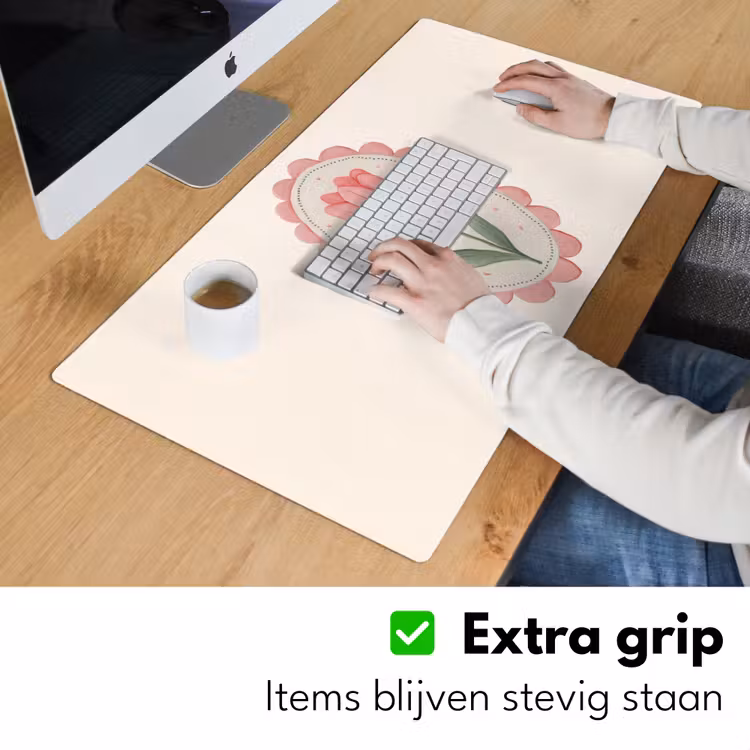 Tulp - Lijst - Ovaal - Illustratie Muismat XXL klein -sfeer3