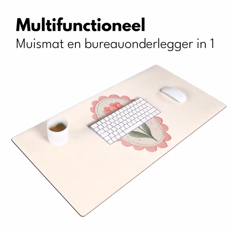 Tulp - Lijst - Ovaal - Illustratie Muismat XXL klein -sfeer4