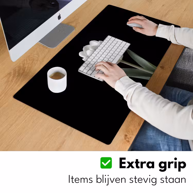 Tulp - Patroon - Blauw Muismat XXL klein -sfeer3