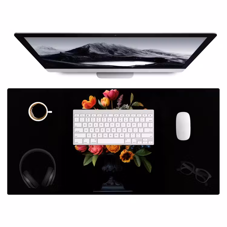 Tulpen - Bessen - Boeket - Vaas Muismat XXL klein -3d