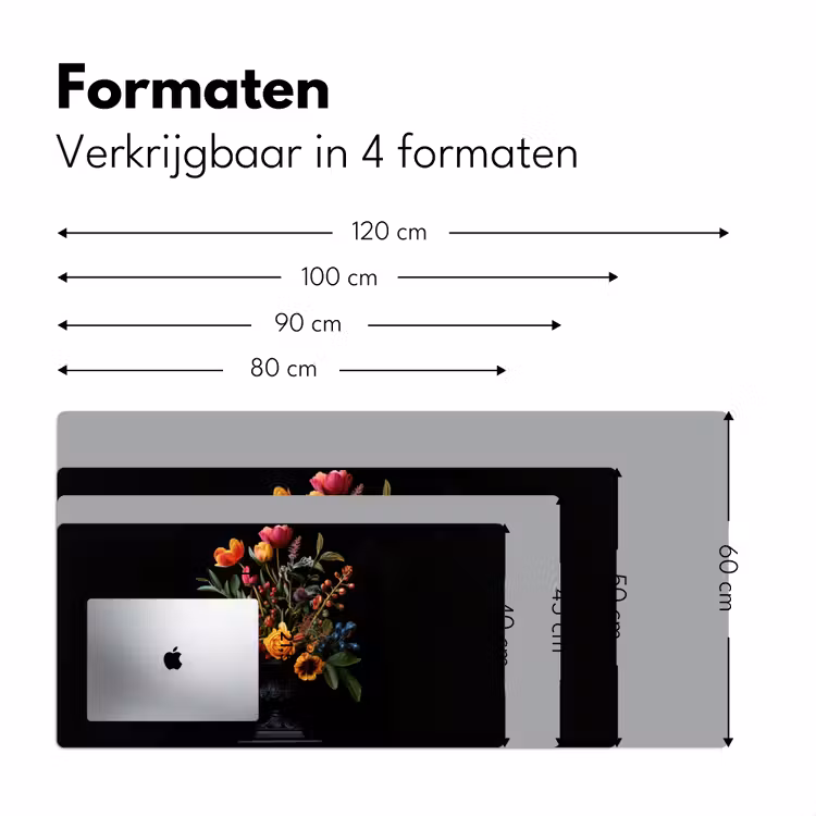 Tulpen - Bessen - Boeket - Vaas Muismat XXL klein -sfeer5