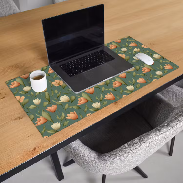 Tulpen - Botanisch - Groen Muismat XXL klein 681 -sfeer1