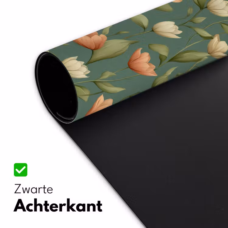 Tulpen - Botanisch - Groen Muismat XXL klein 681 -sfeer2