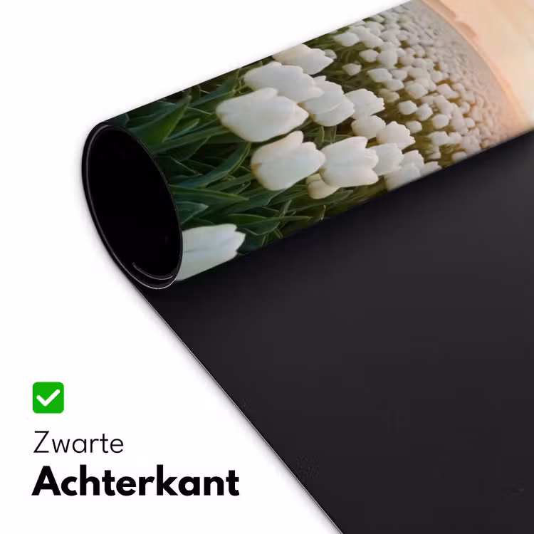 Tulpen - Landschap - Wit Muismat XXL klein -sfeer2