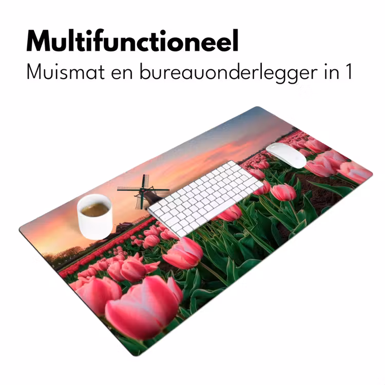 Tulpen - Molen - Nederland Muismat XXL klein -sfeer4