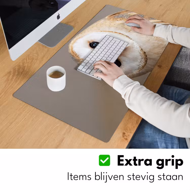 Uil - Bruin - Wit Muismat XXL klein -sfeer3