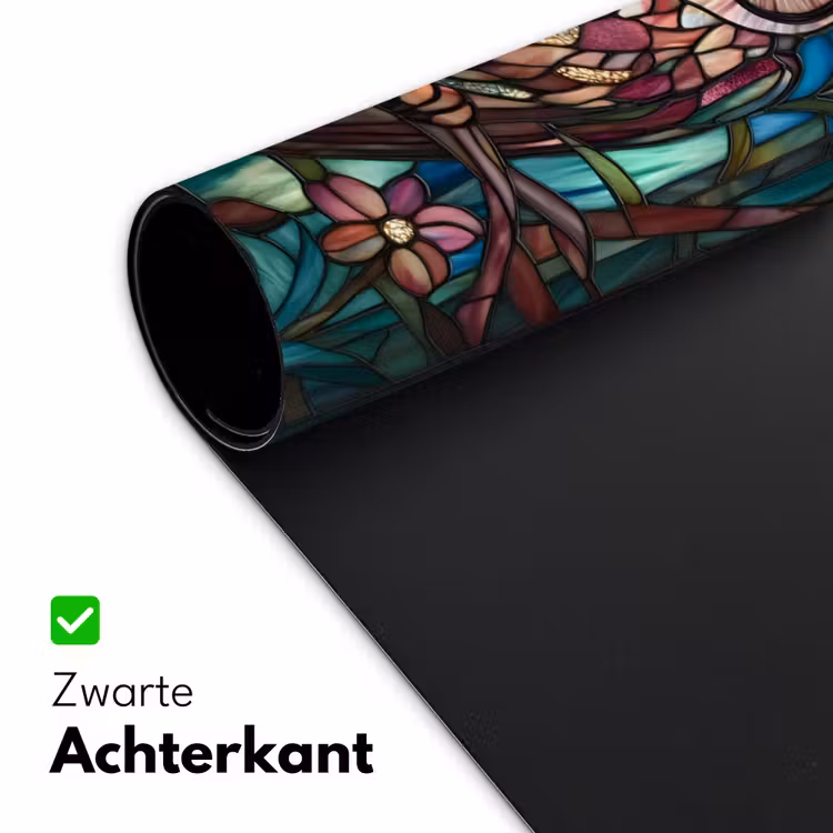 Uil - Mozaïek - Maan - Nacht Muismat XXL klein -sfeer2