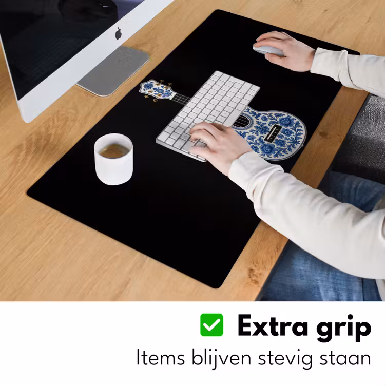 Ukelele - Delfts - Blauw - Muziek Muismat XXL klein -sfeer3