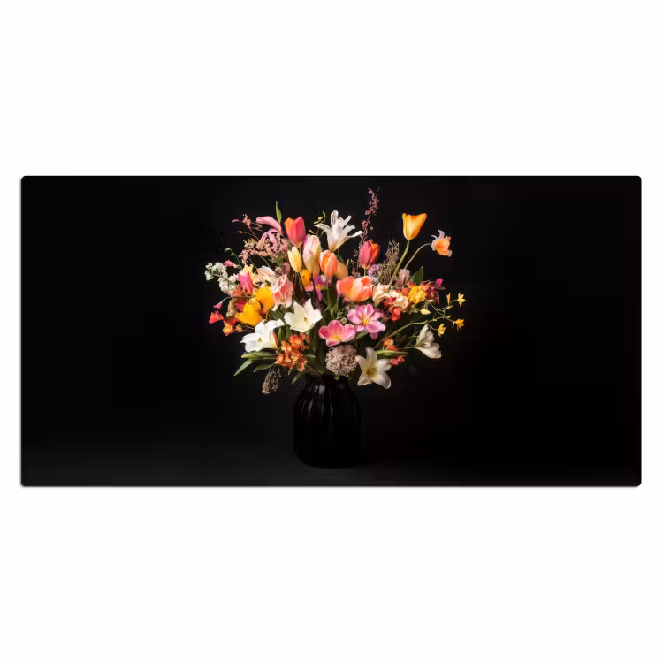 Vaas - Bloemen - Tulpen Muismat XXL klein -3d_leeg
