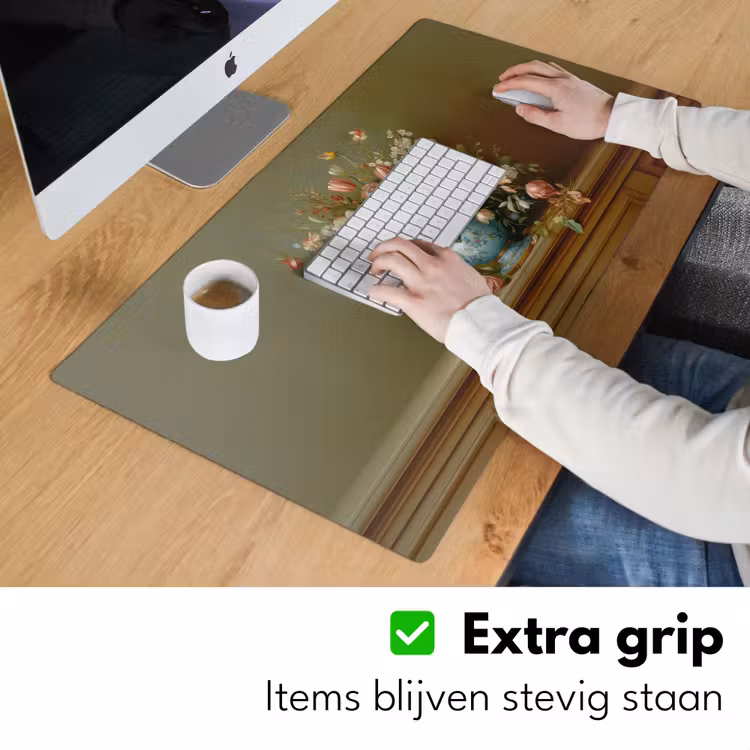 Vaas - Pastel - Kleuren - Bloemen Muismat XXL klein -sfeer3