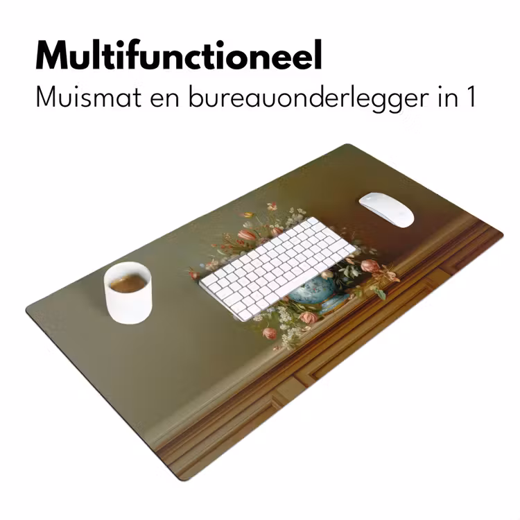 Vaas - Pastel - Kleuren - Bloemen Muismat XXL klein -sfeer4