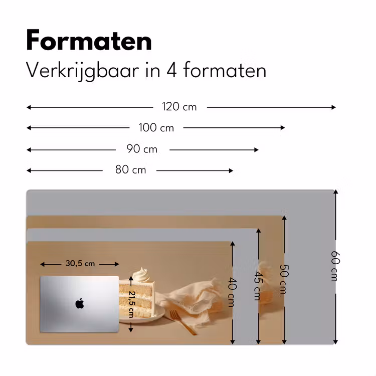 Vanilletaart - Cake - Romig Muismat XXL klein -sfeer5