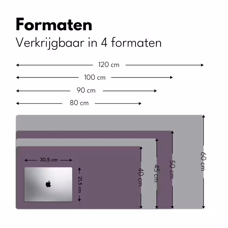 Velvet - Aubergine - Paars Muismat XXL klein 681 -sfeer5