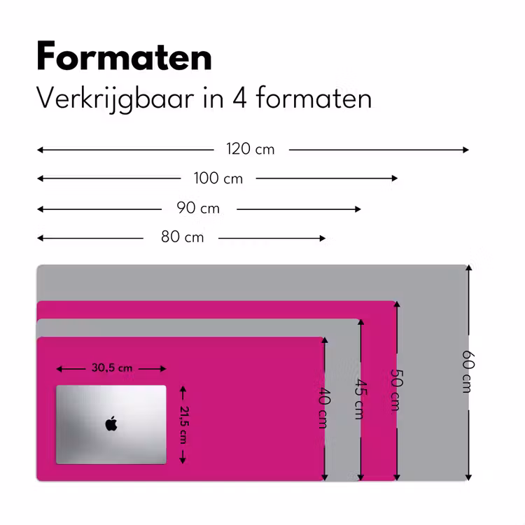 Velvet - Magenta - Roze Muismat XXL klein 681 -sfeer5