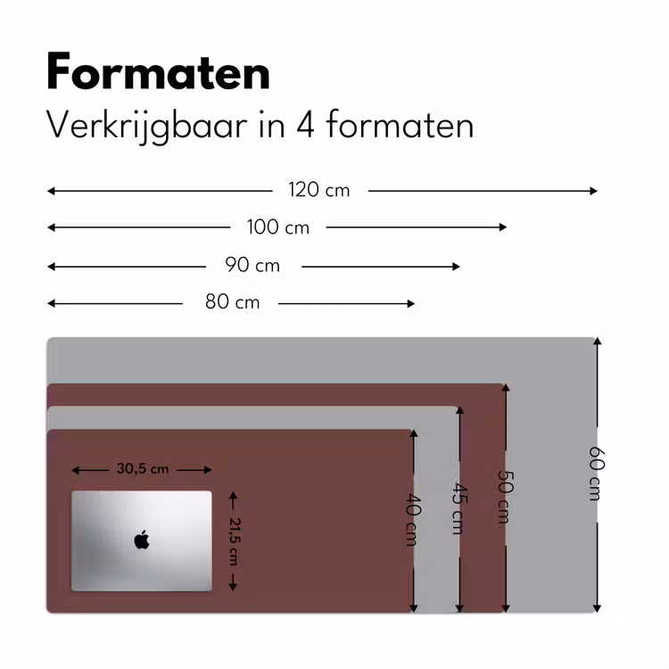 Velvet - Merlot - Rood Muismat XXL klein 681 -sfeer5