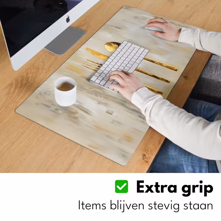 Verf - Goud - Bestek Muismat XXL klein -sfeer3