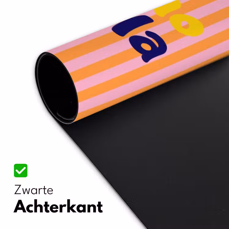 Verticaal - Strepen - Oranje - Ciao bella Muismat XXL klein -sfeer2