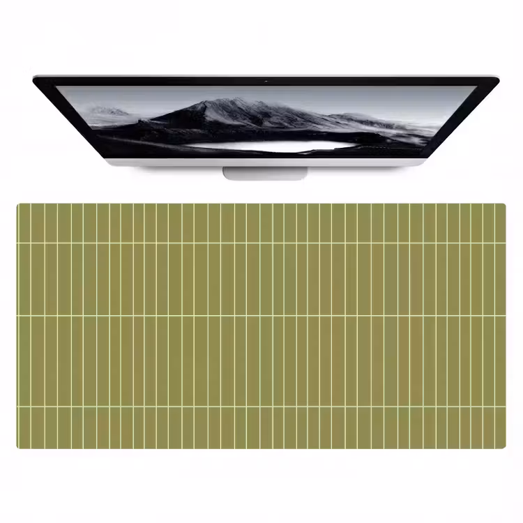 Verticaal - Wandtegel - Olijfgroen Muismat XXL klein 681 -zzz3d